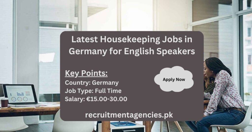 Latest Housekeeping Jobs in Germany for English Speakers