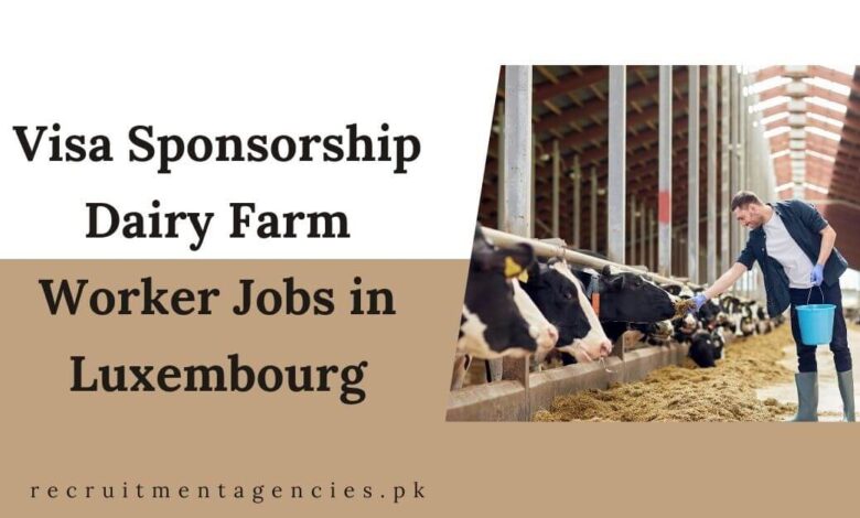 Visa Sponsorship Dairy Farm Worker Jobs in Luxembourg